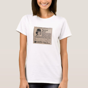 Vintage Stewardess Airline Career T-Shirt
