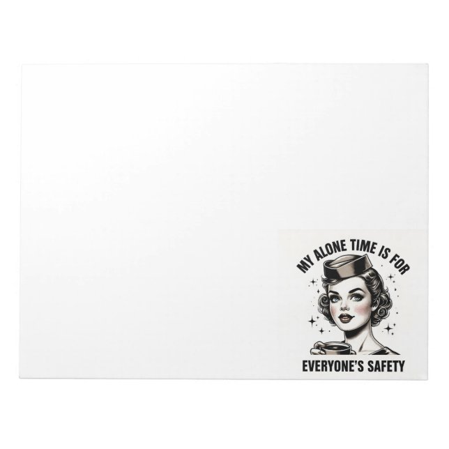 Vintage Stewardess Notepad (Front)