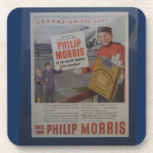 Vintage Stewardess Pilot Cigarette Advertisement Coaster