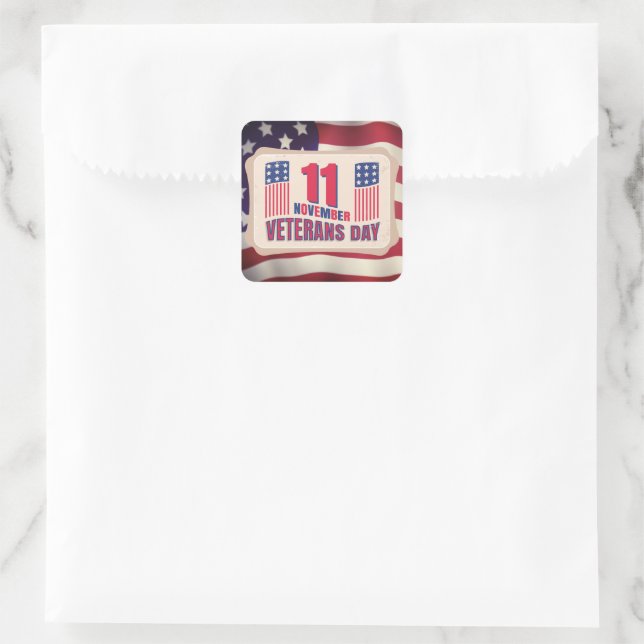 Vintage sticker for Veterans day (Bag)