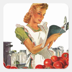 Vintage Sticker Gift Canning Tomatoes Sauce Salsa