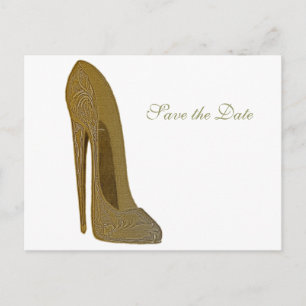 Vintage Stiletto Shoe High Heel Art Gifts Announcement Postcard