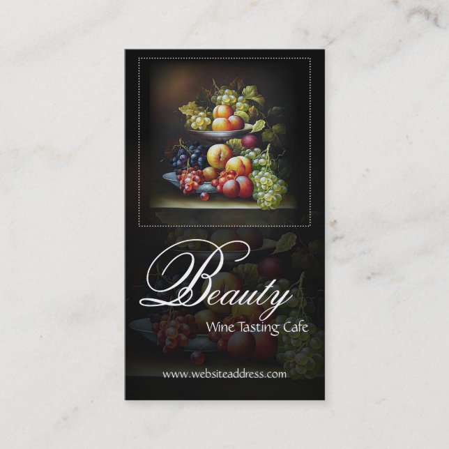 Vintage Still Life Fruit Design Business Cards (Front)