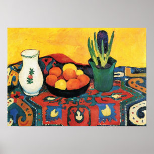 Vintage Still life Hyacinth carpet August Macke Poster