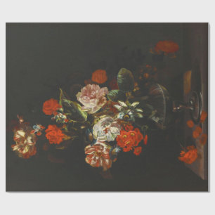 Vintage Still Life with Flowers Wrapping Paper