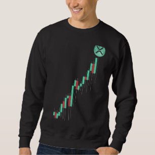 Vintage Stock Chart Ripple Xrp Coin To The Moon Cr Sweatshirt