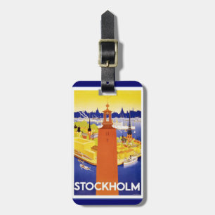 Vintage Stockholm Luggage Tag