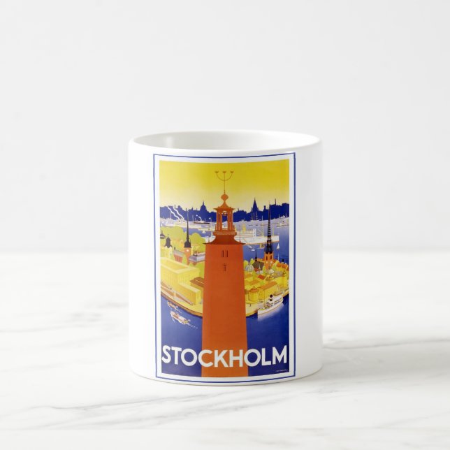 Vintage Stockholm Sweden Coffee Mug (Center)
