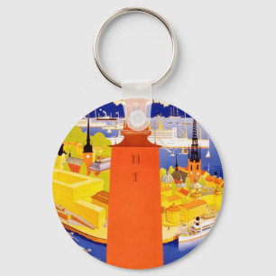 Vintage Stockholm Sweden Key Ring