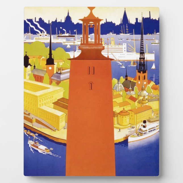 Vintage Stockholm Sweden Plaque (Front)