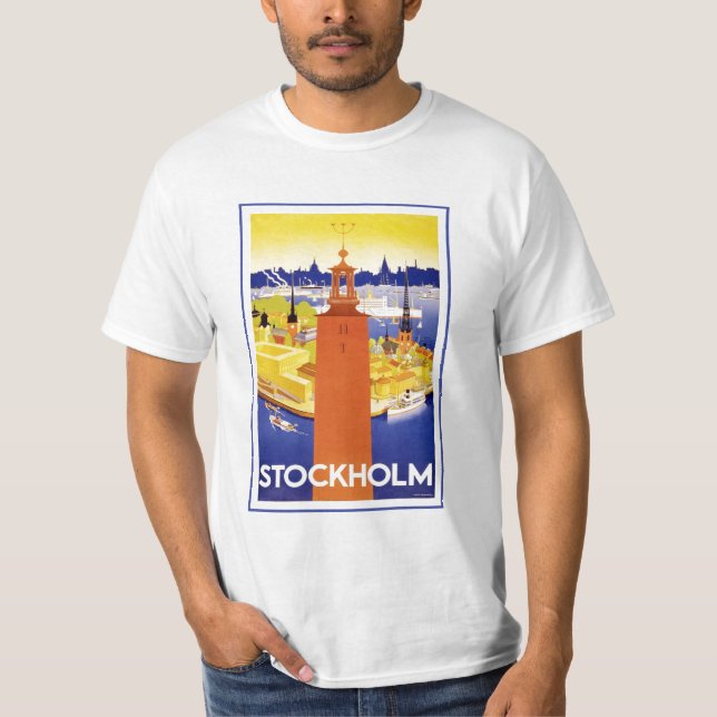 Vintage Stockholm Sweden T-Shirt (Front)