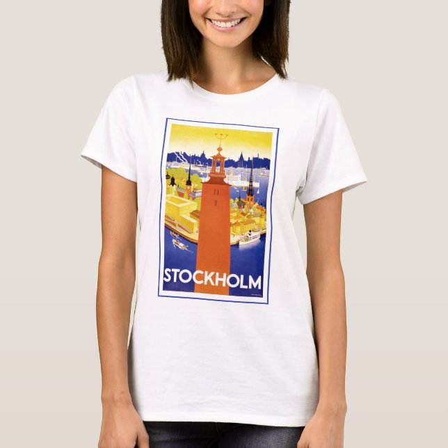 Vintage Stockholm Sweden T-Shirt (Front)