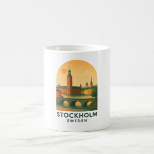 Vintage Stockholm Sweden Travel – Scandinavian Coffee Mug