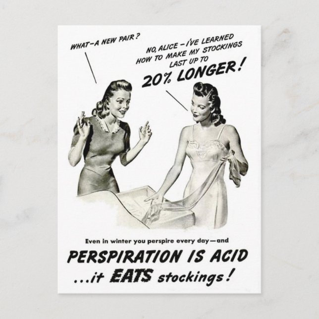 Vintage Stocking Pantyhose Advertising Postcard (Front)