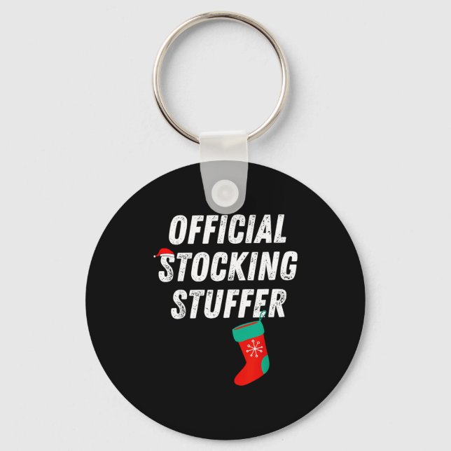 Vintage Stocking Stuffer Stocking Matching Couple  Key Ring (Front)