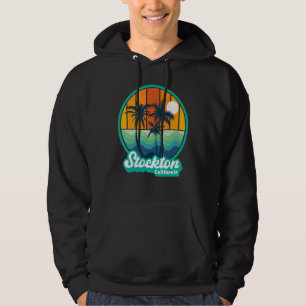 Vintage Stockton California Summer Vacation Beach Hoodie