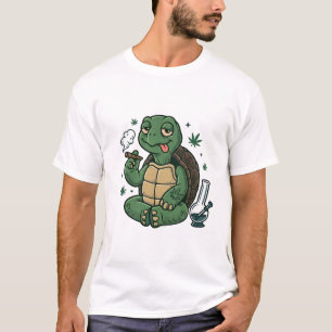 Vintage Stoner Turtle Vector Shirt Design_1