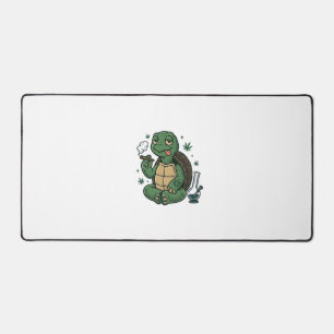 Vintage Stoner Turtle Vector Shirt Design_1 Desk Mat