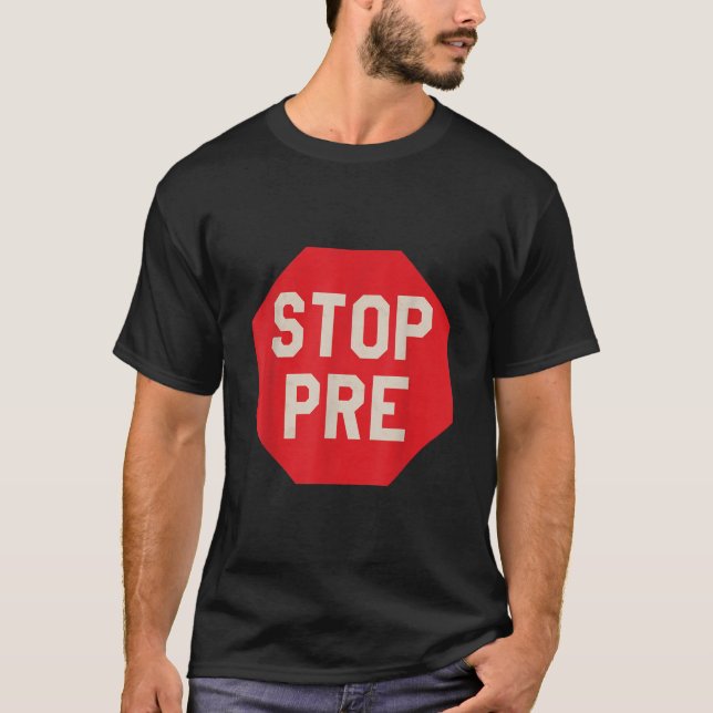 Vintage Stop Pre  Marathon Running Legen T-Shirt (Front)