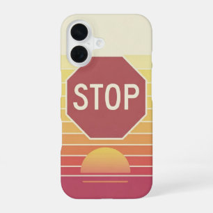 Vintage Stop Sign iPhone 16 Case