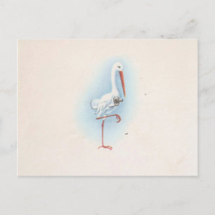 Vintage Stork Postcard