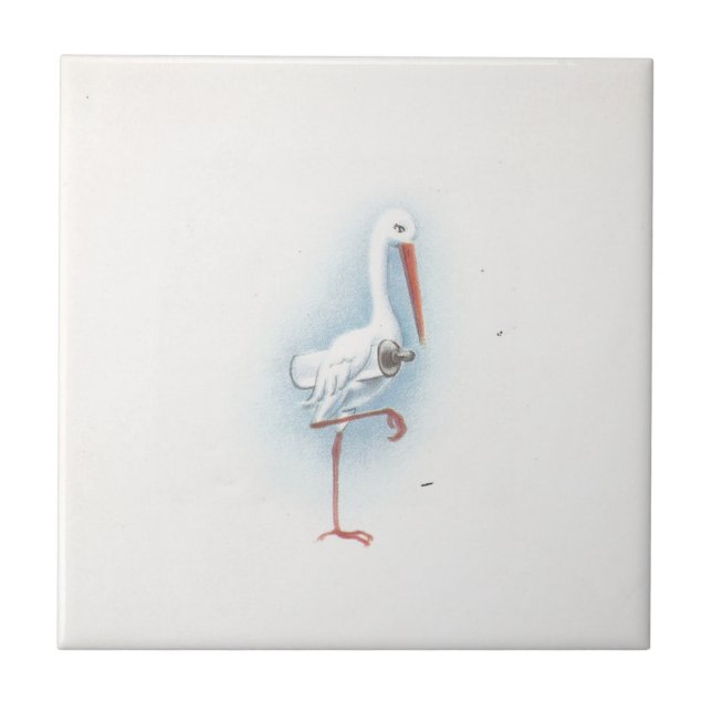 Vintage Stork Tile (Front)
