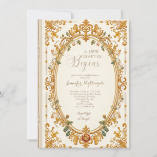 Vintage Story Book New Chapter Bridal Shower Invitation
