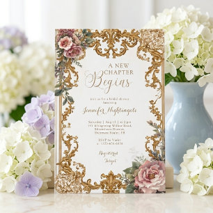 Vintage Story Book New Chapter Bridal Shower Invitation