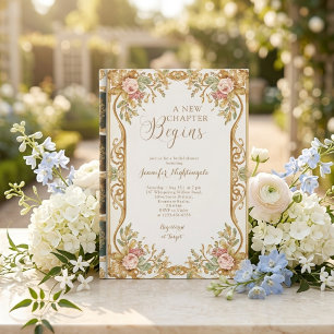 Vintage Story Book New Chapter Bridal Shower Invitation