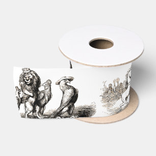 Vintage Storybook Animal Parade: Nursery Wall Art Satin Ribbon