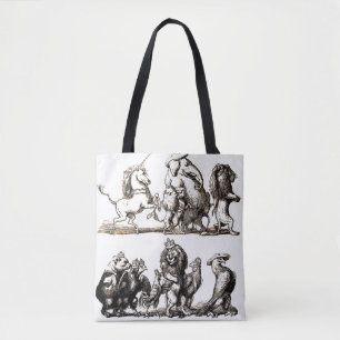 Vintage Storybook Animal Parade: Nursery Wall Art  Tote Bag