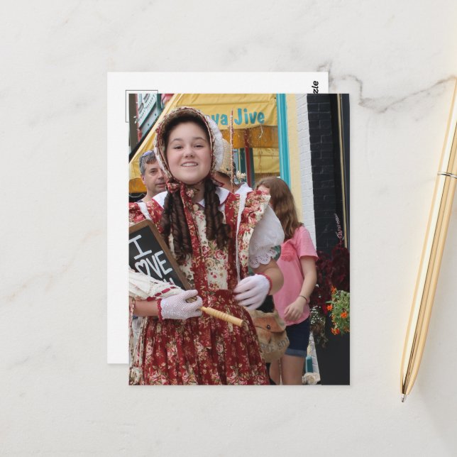 Vintage Storybook Fantasy Cosplay Actress Postcard (Front/Back In Situ)