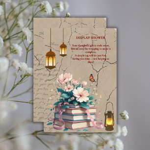 Vintage Storybook Floral Baby Shower Enclosure Card