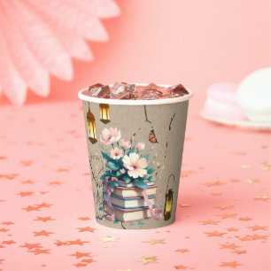 Vintage Storybook Floral Baby Shower Paper Cups
