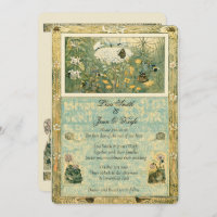 Vintage Storybook Forest Wedding Invitation