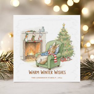 Vintage Storybook Peter Rabbit Holiday Card