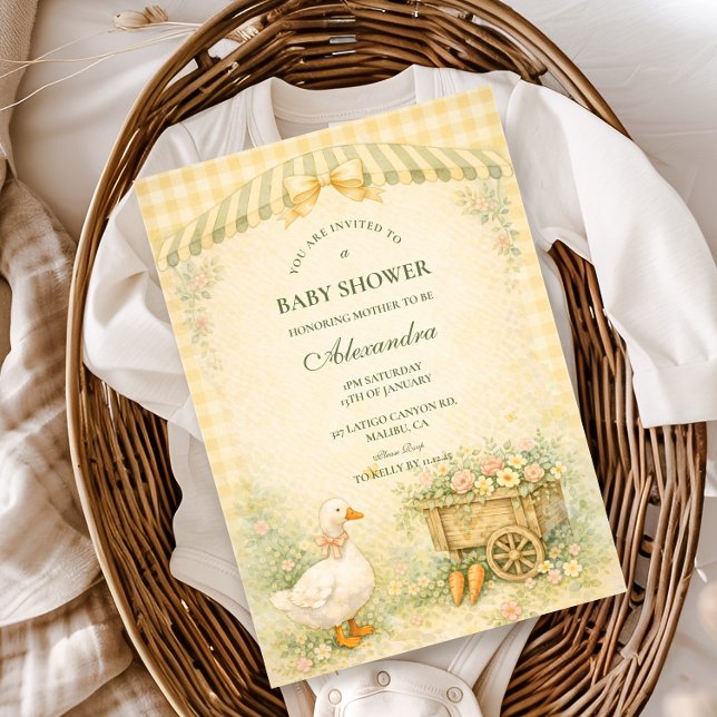 Vintage Storybook Silly Goose Baby Shower Invitation (Creator Uploaded)