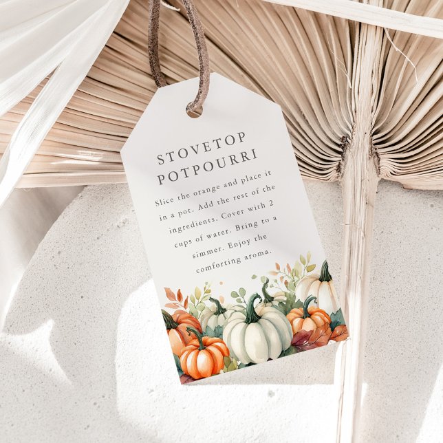 Vintage Stovetop Potpourri Thanksgiving Favour Tag (Creator Uploaded)