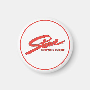 Vintage Stowe, VT outdoor winter trails ski slops Magnet