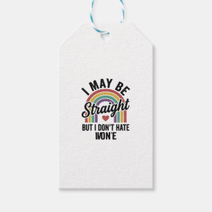 Vintage Straight But Kind Rainbow Pride Shirt_1 Gift Tags