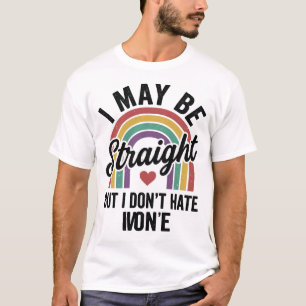 Vintage Straight But Kind Rainbow Pride Shirt_1 T-Shirt