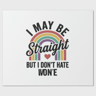 Vintage Straight But Kind Rainbow Pride Shirt_1 Wrapping Paper