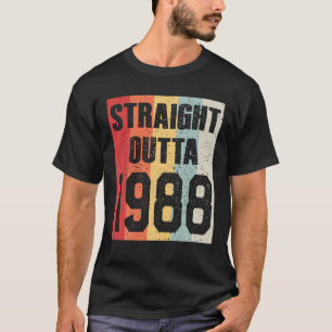 Vintage Straight Outta 1988 Funny Retro Birthday D T-Shirt