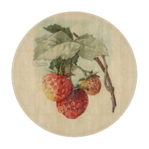 Vintage strawberries cutting board