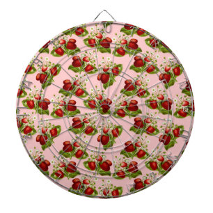 vintage strawberries dartboard