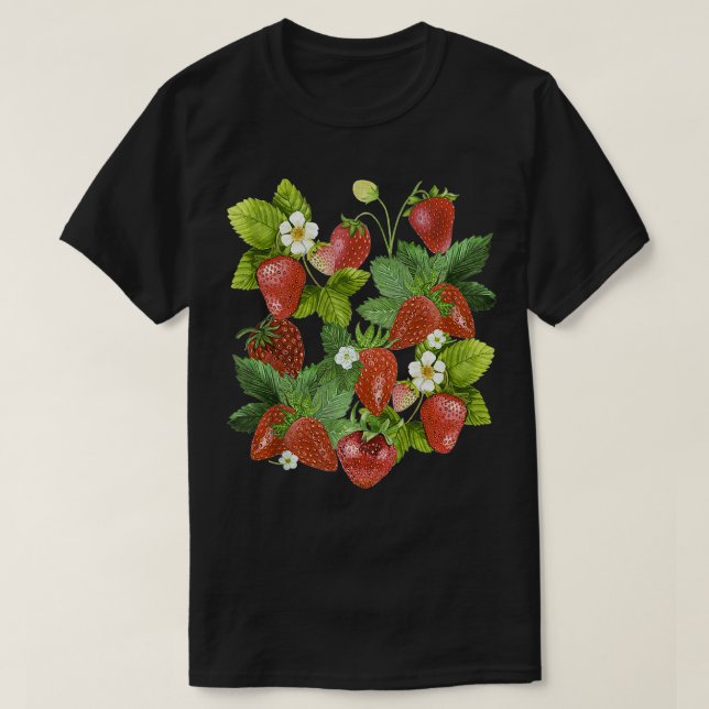 Vintage Strawberries Strawberry Lover Fruit Berry  T-Shirt (Design Front)