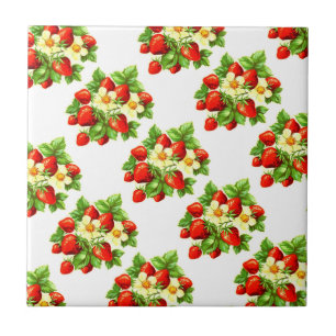 Vintage Strawberries Tile
