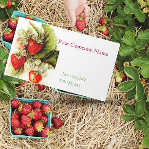 Vintage Strawberry Business Card