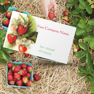 Vintage Strawberry Business Card