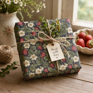Vintage Strawberry Fields Pattern Decoupage Tissue Paper